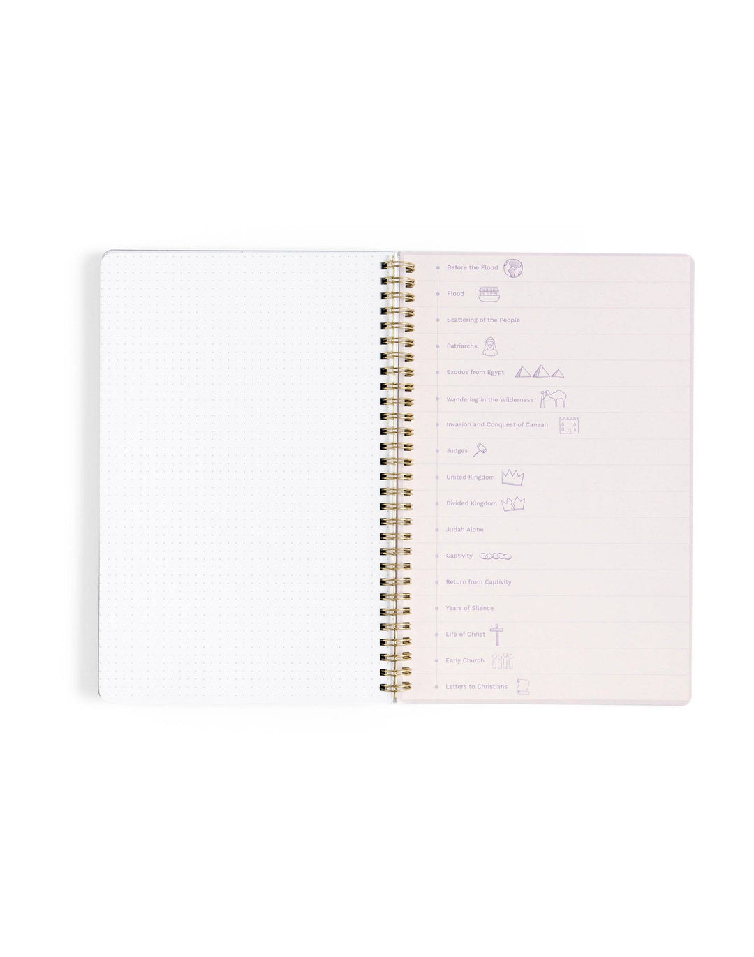 Church Notes Co. - Lilac Church Notes Bible Reference Notebook with Maps