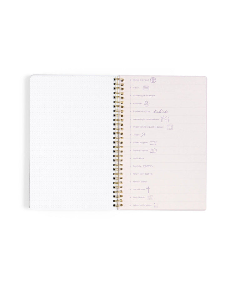 Church Notes Co. - Lilac Church Notes Bible Reference Notebook with Maps