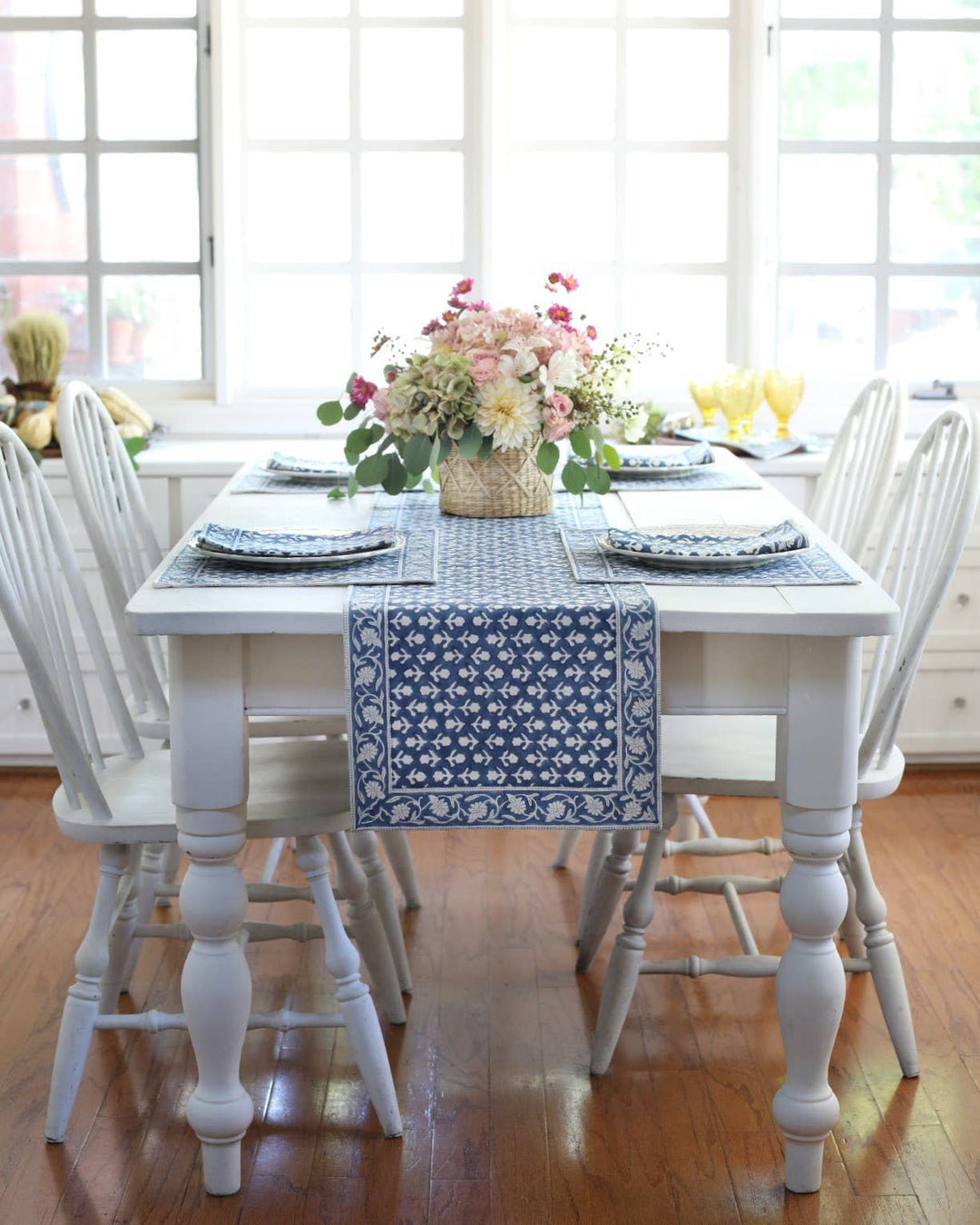 PACIFIC & ROSE TEXTILES - Placemat Charlotte Indigo, Set of 4