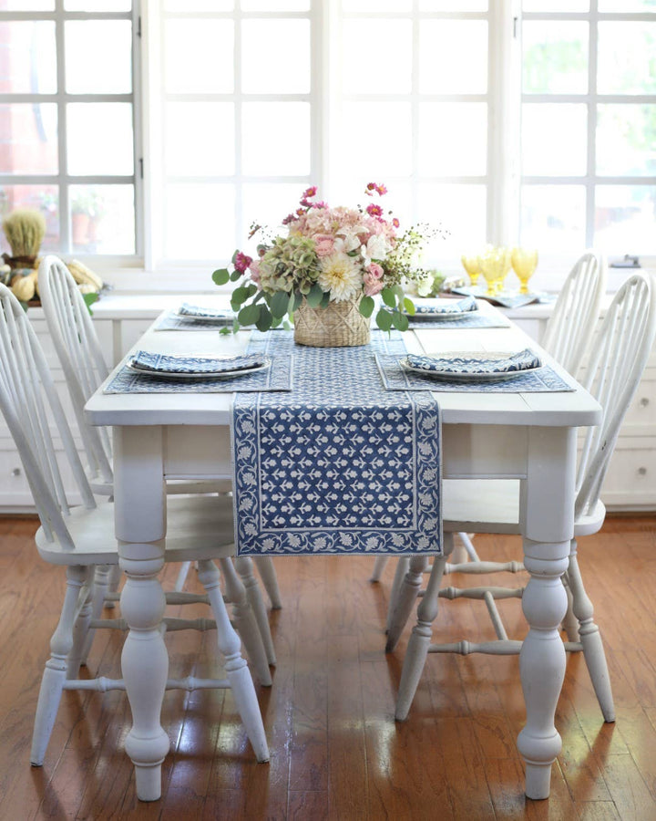 PACIFIC & ROSE TEXTILES - Placemat Charlotte Indigo, Set of 4