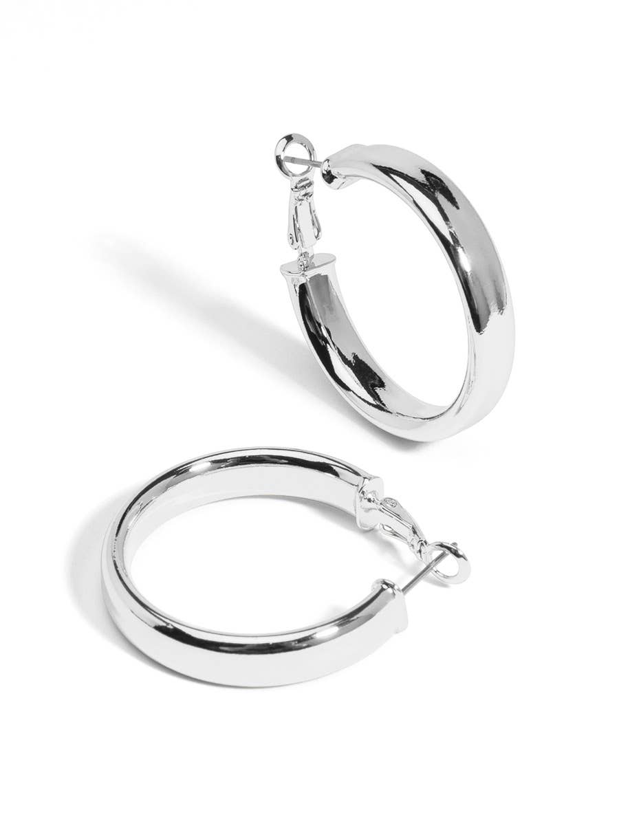 rho - Medium Flat Metal Hoop: Gold