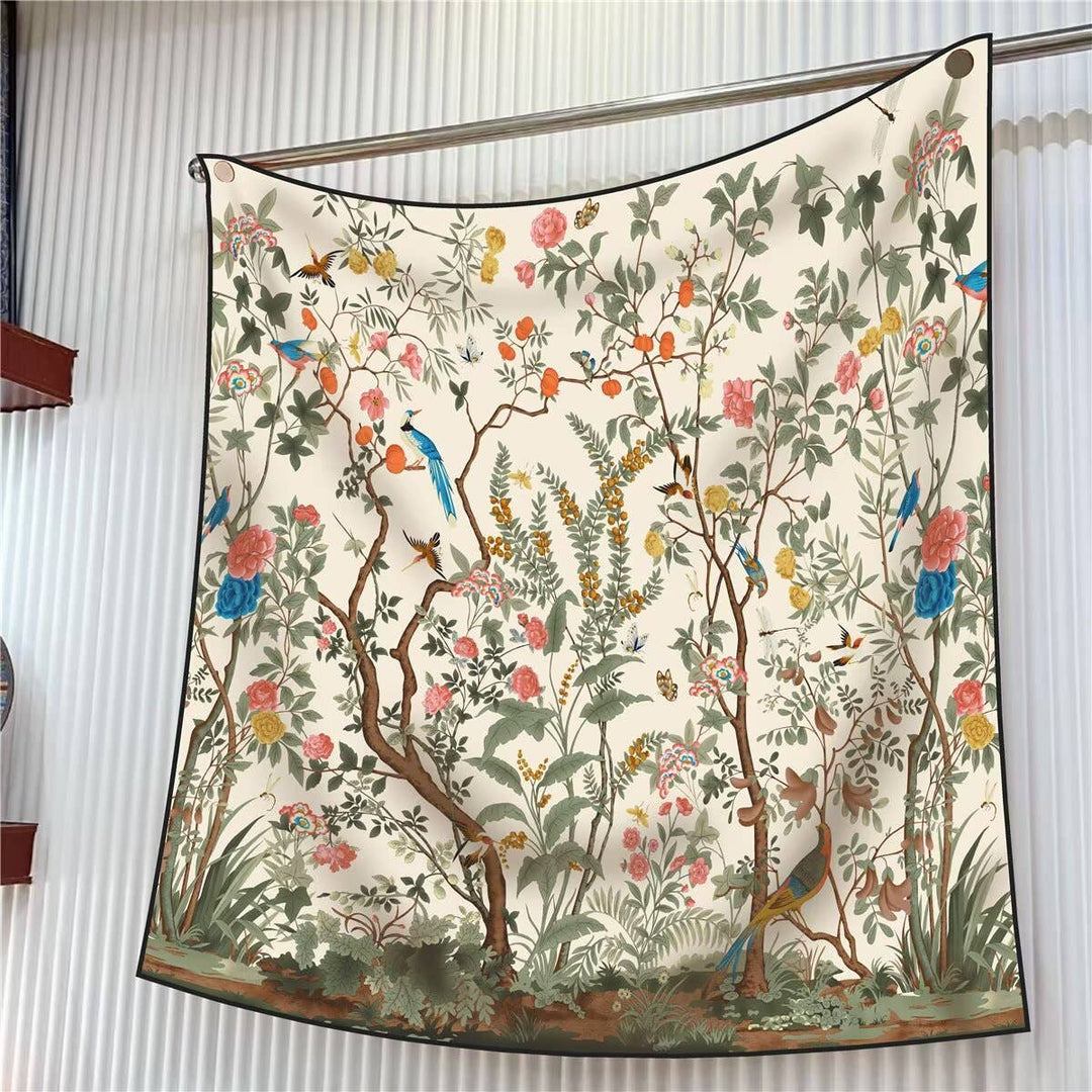 ACCITY - Jungle Birds Twill Silk Travel Sun Scarf_CWASC04082: TYPE3 / (OS) 1