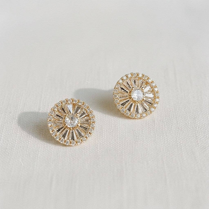 Ellemadera - Vintage Glamour Gemstone Stud Earrings