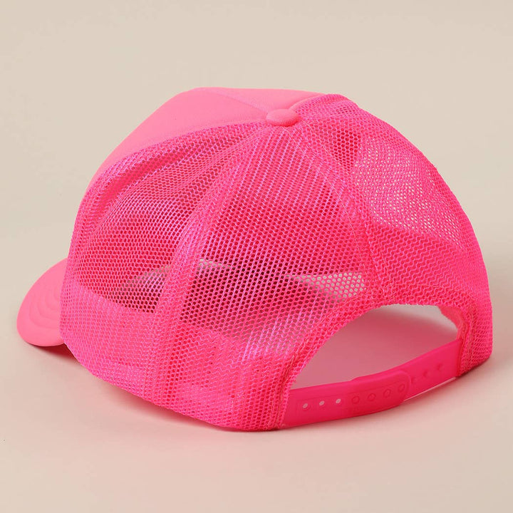 Fashion City - Excuse Me You Look Like You Love Me Letter Trucker Hat: White / ONE SIZE