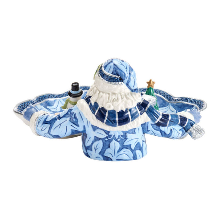 Fitz and Floyd® Mikasa® Pfaltzgraff® - Fitz & Floyd Holiday Hme Blue Santa Server Gift Box Pkg: Blue / Earthenware / Holiday