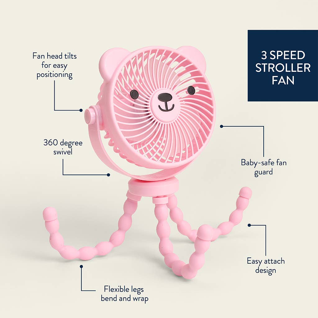 Itzy Ritzy - *NEW* Itzy Breeze 3-Speed Stroller Fan™: Pink