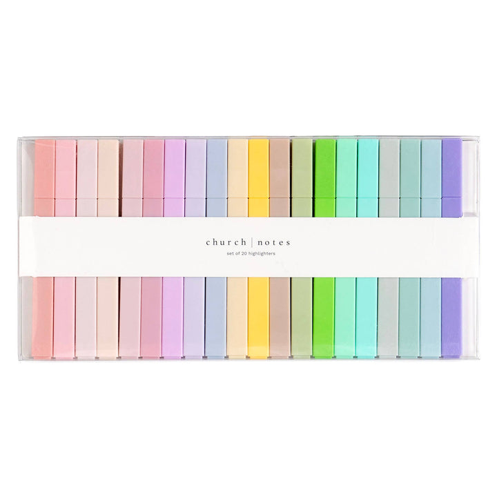 Church Notes Co. - Faithful Highlights – Bible Study Highlighter Set of 20