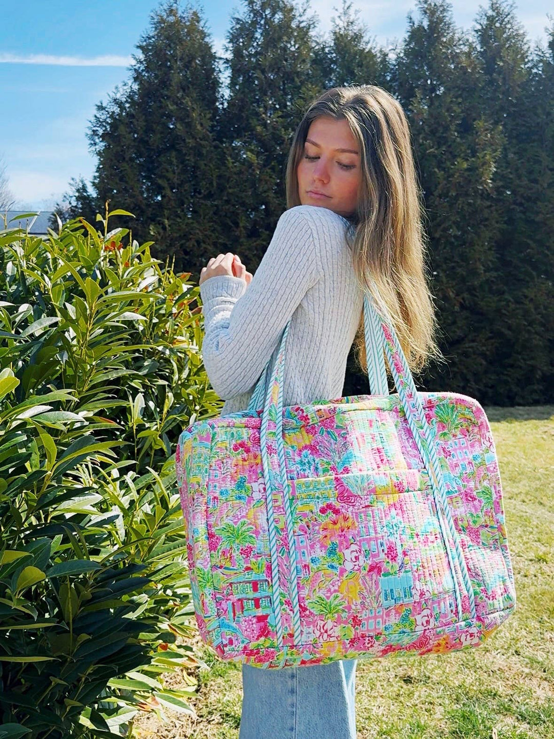 Folklore Couture - Quilted Duffle Bag | Weekender Travel Bags | Southern Town