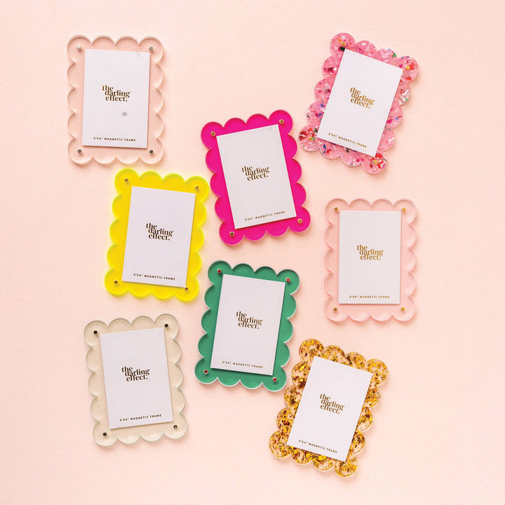 The Darling Effect - Mini Acrylic Picture Frame Magnet-Confetti Gold