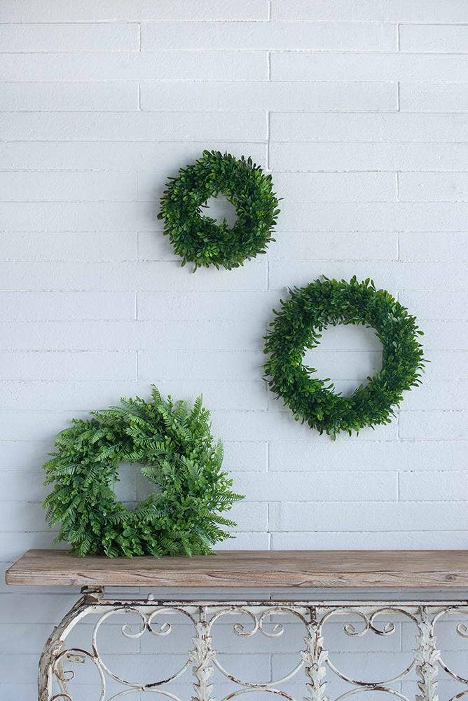 A&B Home Group Inc. - S/2 Greenery Wreath 4S/CTN L:16x2.5x16" S:12x2x12"
