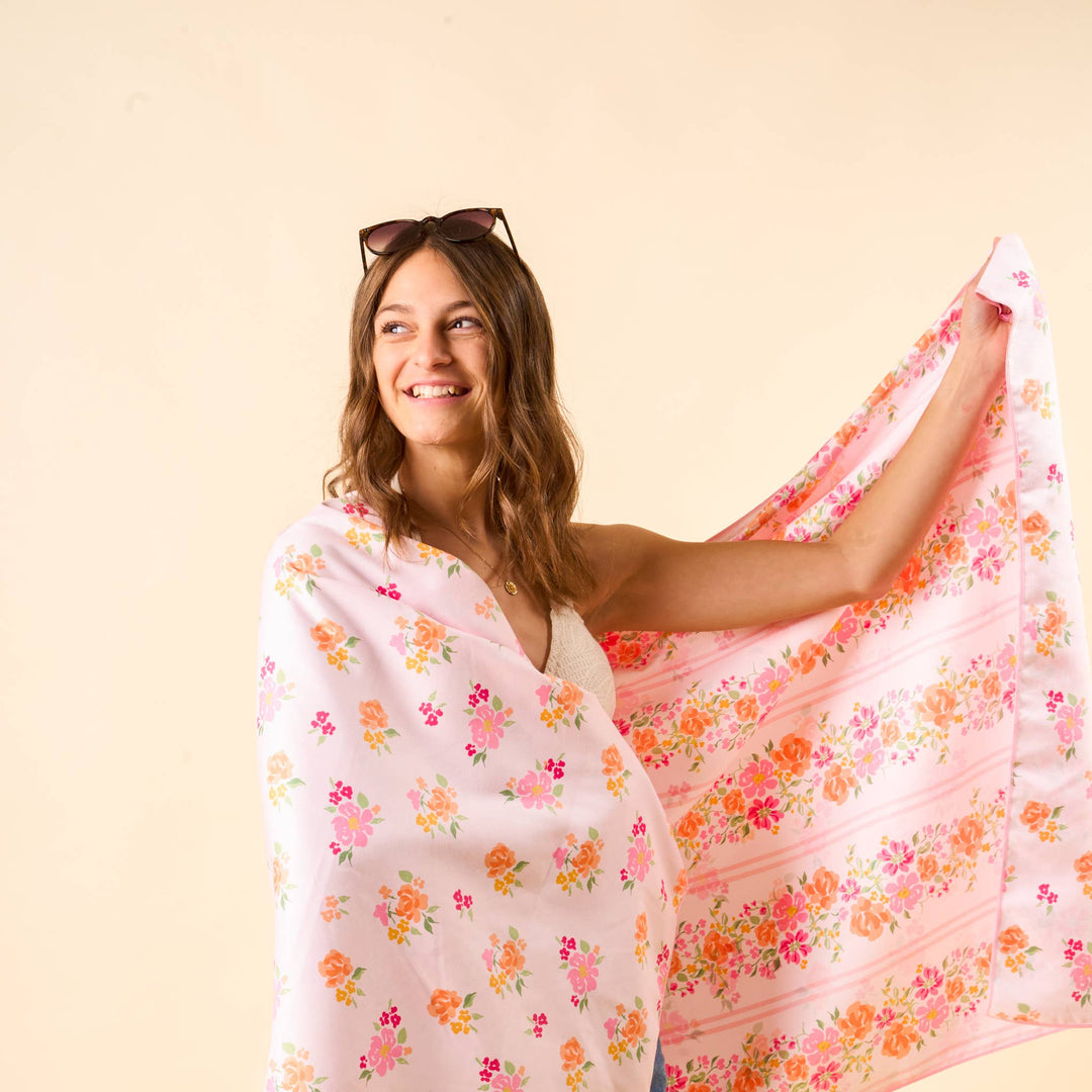 The Darling Effect - XL Quick-Dry Beach Towel-Petal Parade Pink