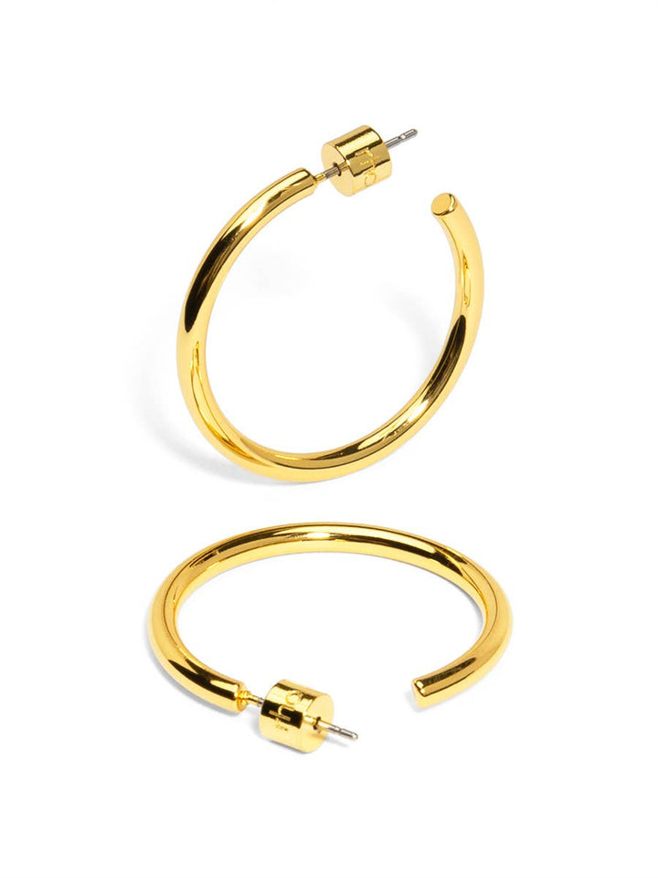 rho - Small Thin Hoop Earring: Gold
