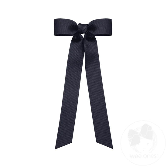 Wee Ones-Mini Grosgrain Hair Bowtie with Streamer Tails