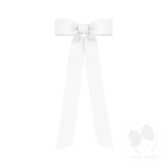 Wee Ones-Mini Grosgrain Hair Bowtie with Streamer Tails