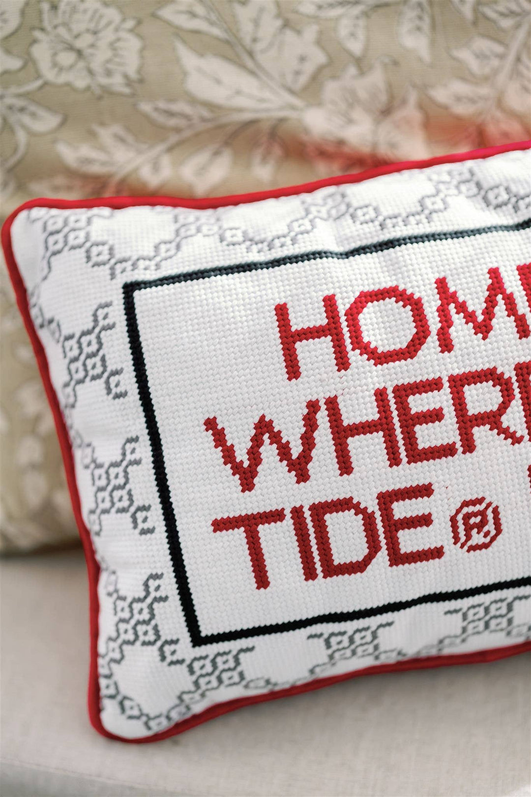 Gracefully Made Art - University of Alabama Needlepoint Pillow