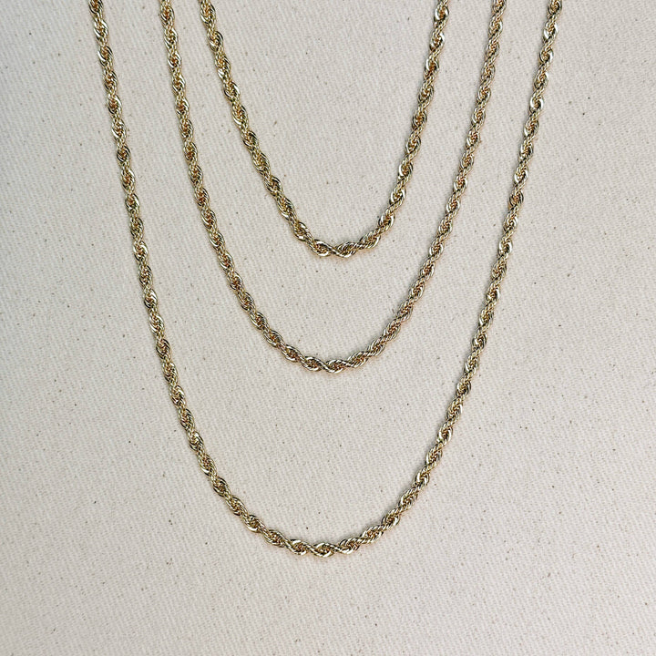 Dylan Oaks Rope Chain GoldFi - 18k Gold Filled Rope Chain In 3.0mm Thickness Gold Chain Com ...