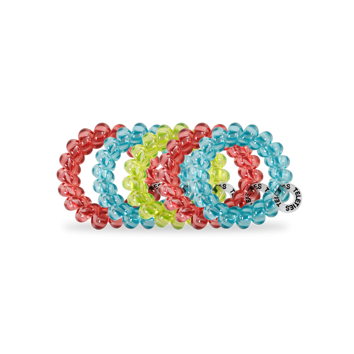 TELETIES - Spiral Hair Coils | Tiny | Summer Brights Hair Ties