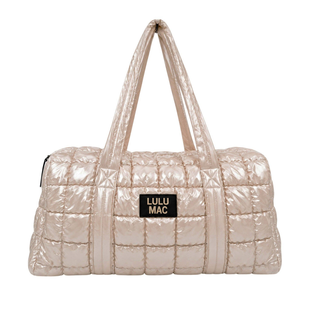 LULU MAC Puffer MetallicI Duffle Bag - OFF WHITE