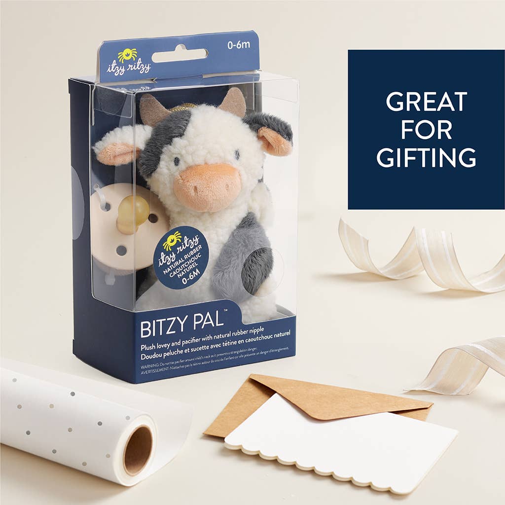 Itzy Ritzy - *NEW OPTIONS* Bitzy Pal Natural Rubber Pacifier & Plush: Bow