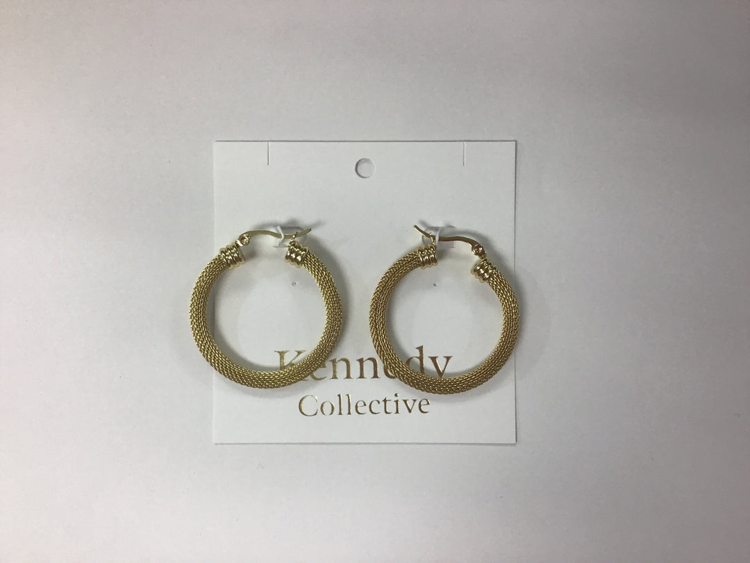 Woven Gold Hoops