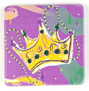 THE PARISH LINE - Coaster Set - Mardi Gras Mask