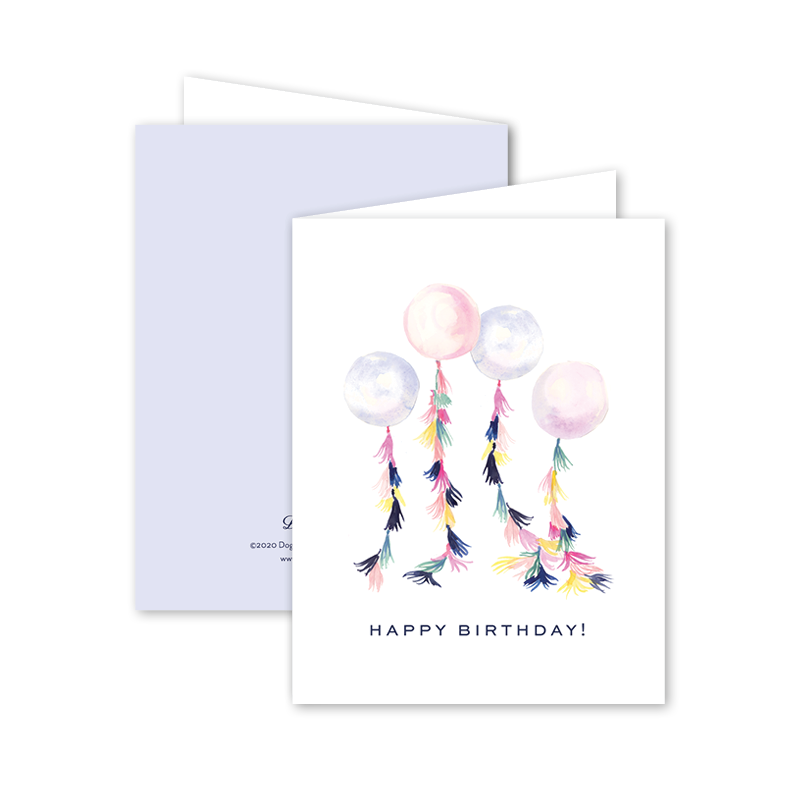 Dogwood Hill - Tasseled Balloons Birthday: Single Card