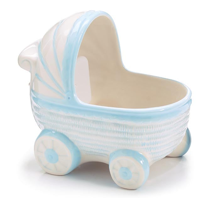 PLANTER BLUE BABY MUSICAL CARRIAGE