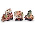 3 PIECE PORCELAIN TRAIN SET DECOR