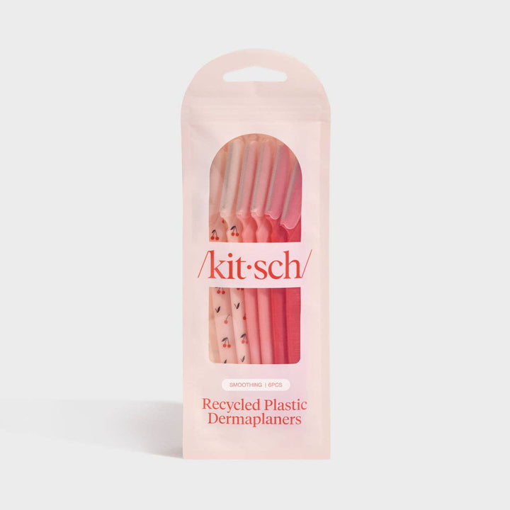 KITSCH - Recycled Plastic Dermaplaners 6pc Set - Asstd Cherry Blossom
