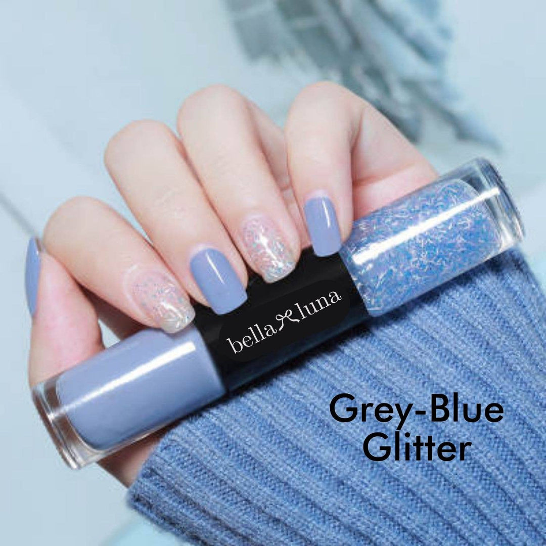 Tiny Gift Society - Double Nail Polish - Trendy Colors, Glitter Polish Gift: Nude Glitter