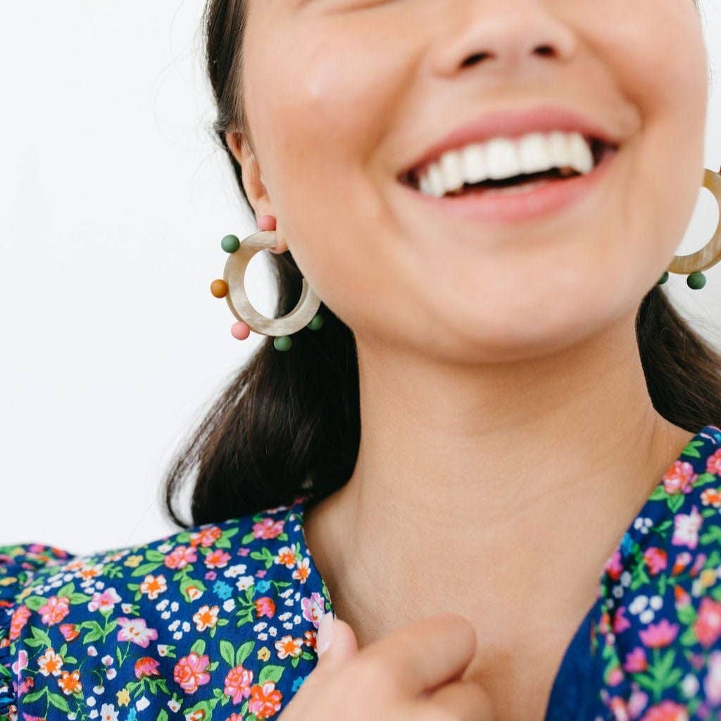 Sunshine Tienda - Rainbow Bead Hoops