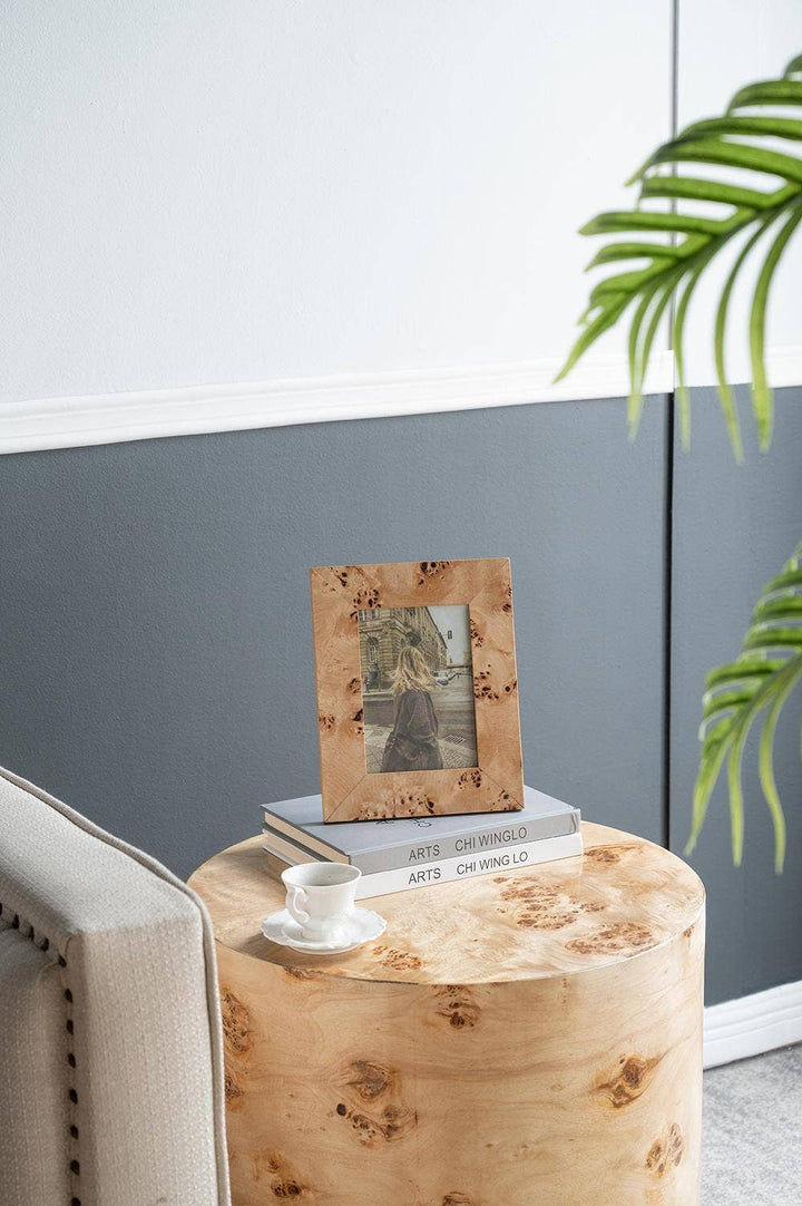 A&B Home Group Inc. - 8x10" Burl Wood Photo Frame, Brown