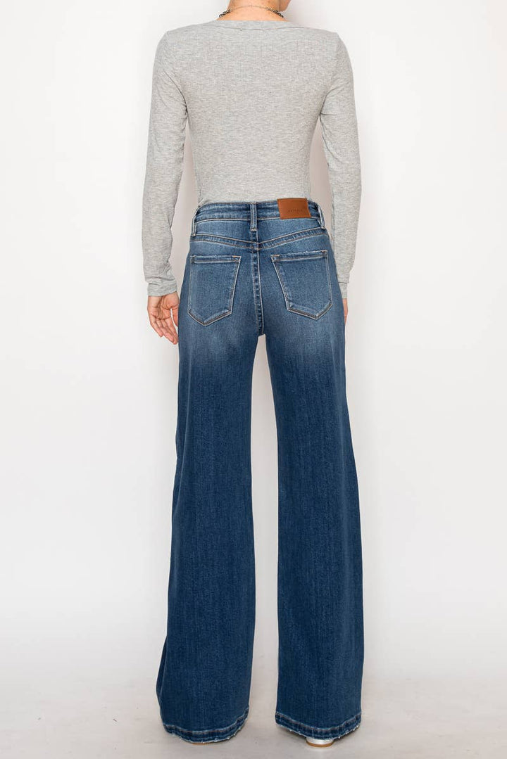 ARTEMIS VINTAGE - ECO FABRIC HIGH RISE RELAXED FLARE JEANS: 7(27)