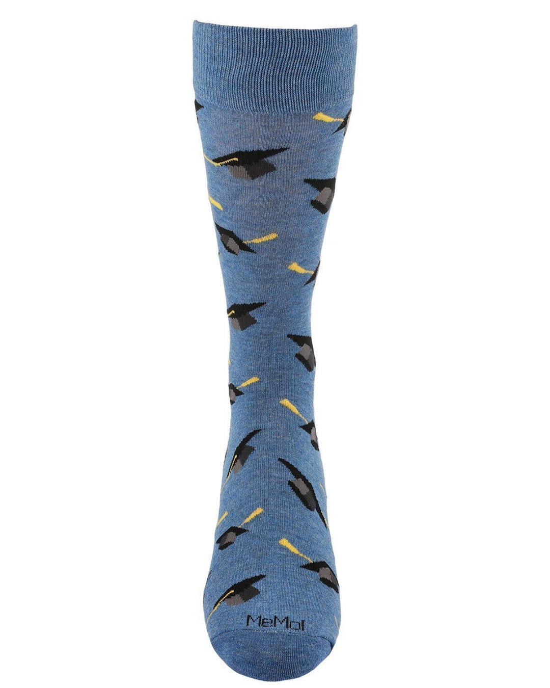 Infinity Classics International Inc. - MeMoi Graduation Cap Mens Bamboo Crew Sock: Denim Heather / 10 13