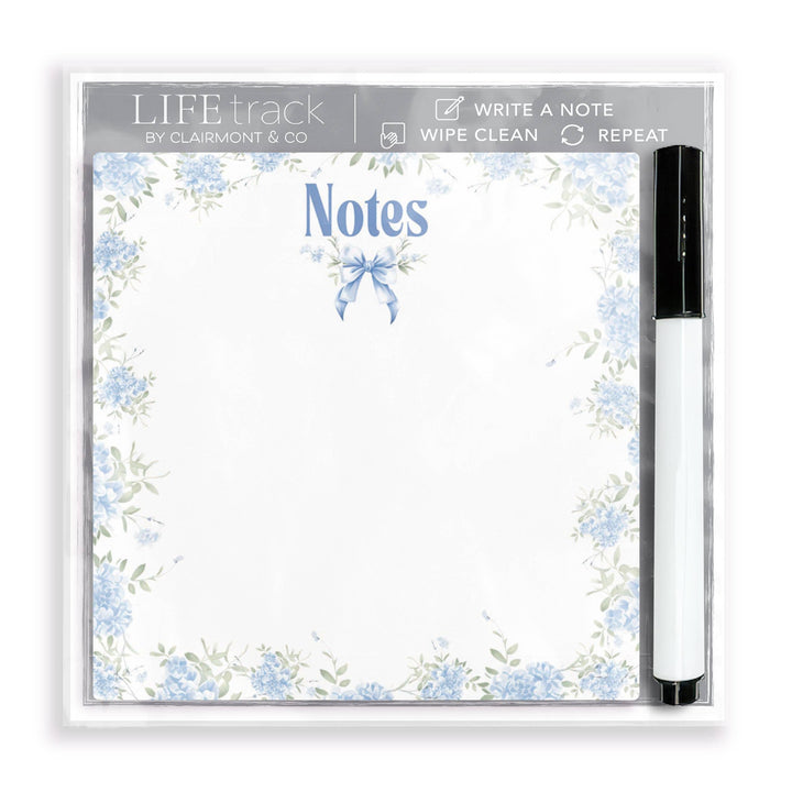 Clairmont & Co - 4 x4 Chinoiserie, Chic, Notes, Dry Erase Glass Tile, Ladies Gift