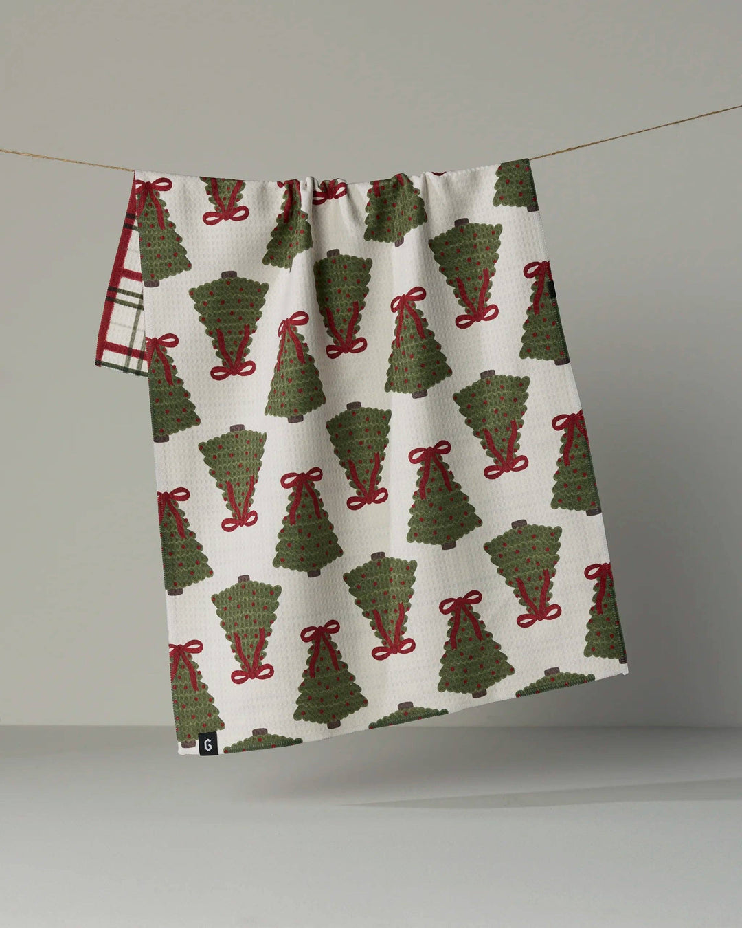 Geometry - Ribbon Pines Luxe Kitchen Towel - Holiday 2026