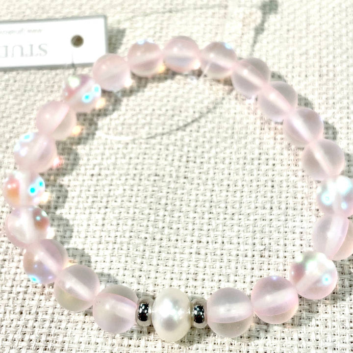 #1234-Stone with Small Pearl Bracelet