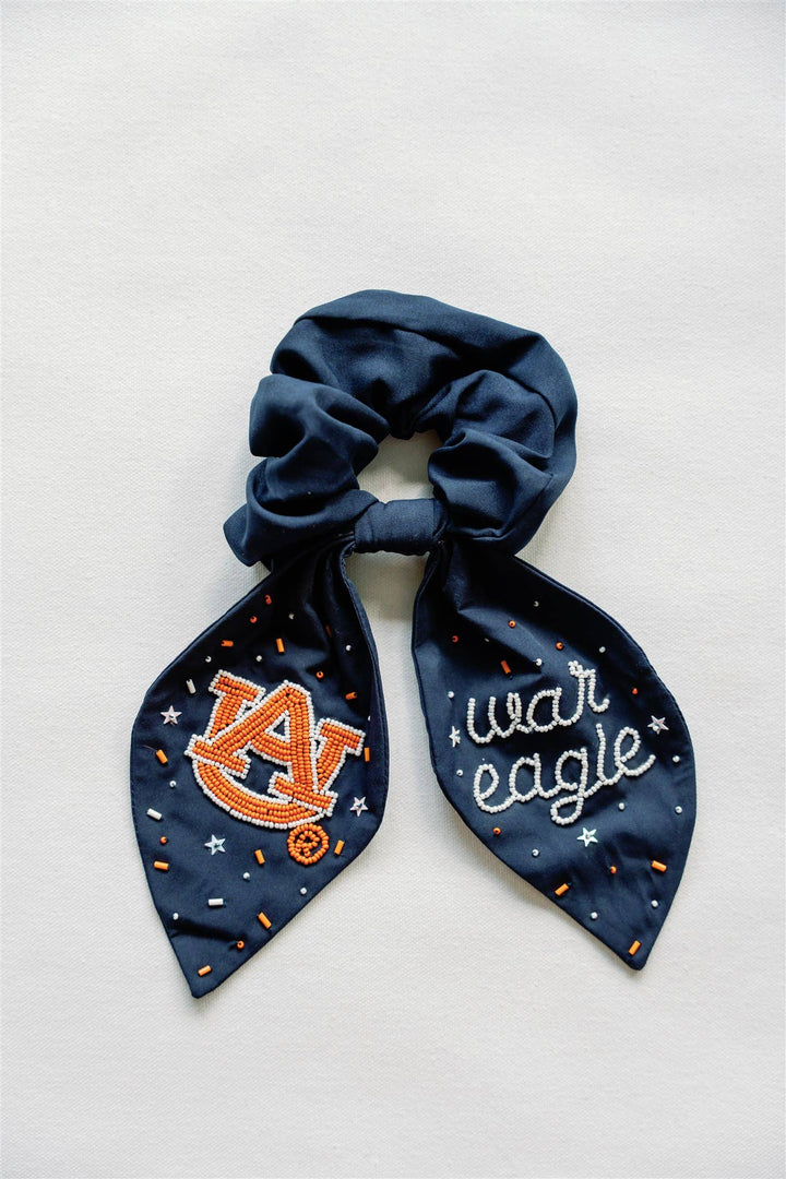 Gracefully Made Art - Auburn University Navy Beaded Scrunchie