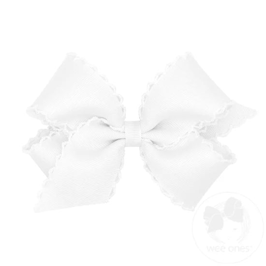 Wee Ones-Medium Grosgrain Moonstitch Hair Bow