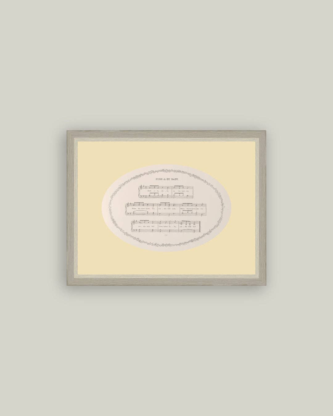 Petal Lane Home - Hush-a-Bye Baby Framed Antique Art: 9x7