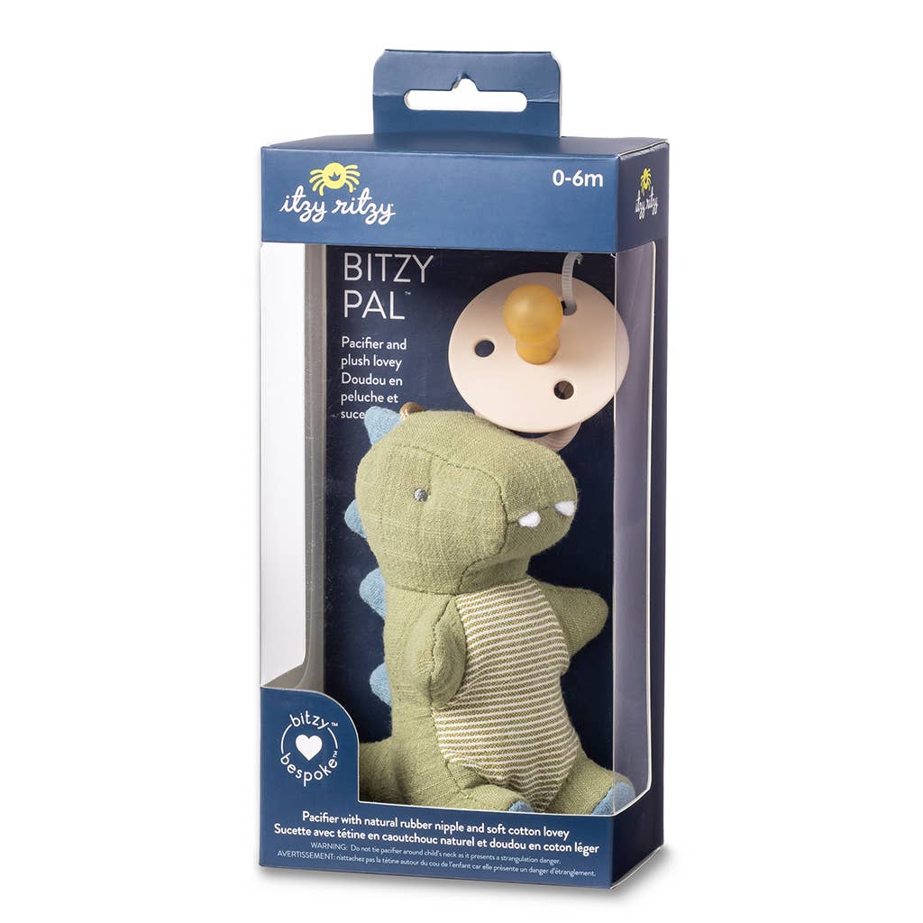 Itzy Ritzy - *NEW OPTIONS* Bitzy Pal Natural Rubber Pacifier & Plush: Bow