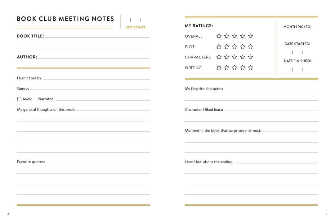 Chronicle Books - Bibliophile Book Club Journal