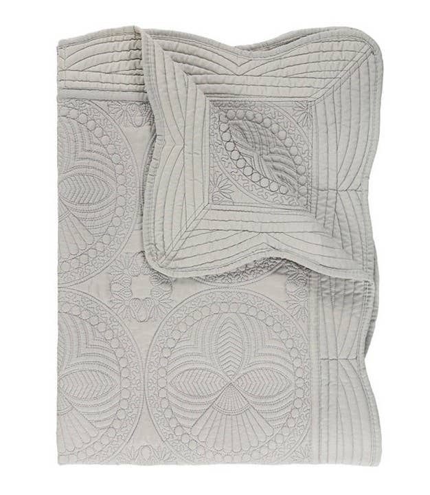 Zsa Zsa & LoLLi - Heirloom Quilt - Baby Quilt Blanket Swaddle Monogram: Baby Blue