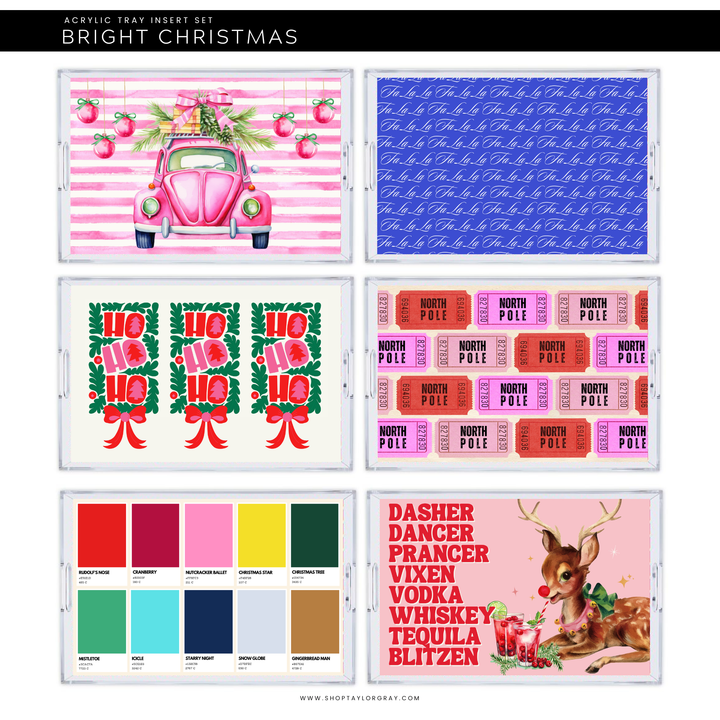 TAYLOR GRAY - 11x17 BRIGHT CHRISTMAS insert set of 10