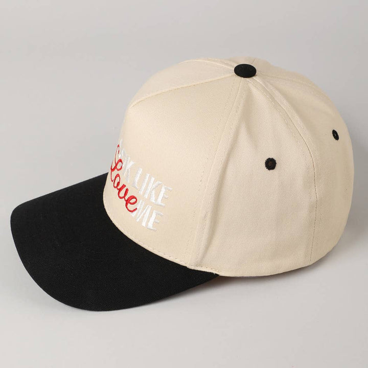 Fashion City - You Look Like You Love Me Embroidery Trucker Hat: Light Pink / ONE SIZE