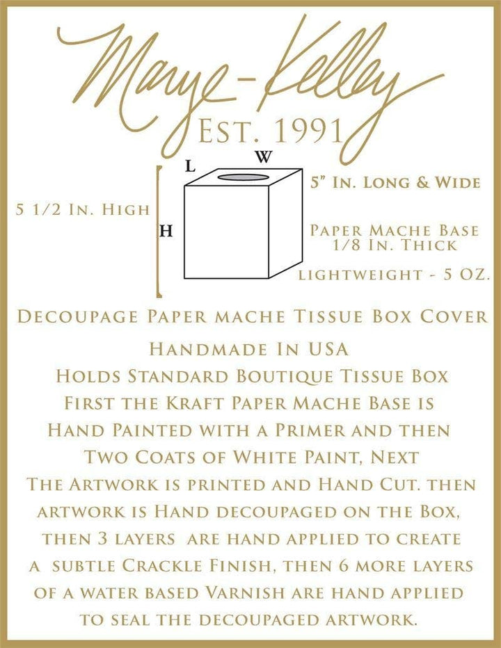 Marye-Kelley - Chic Monkey Toile Pink Tissue Box Cover