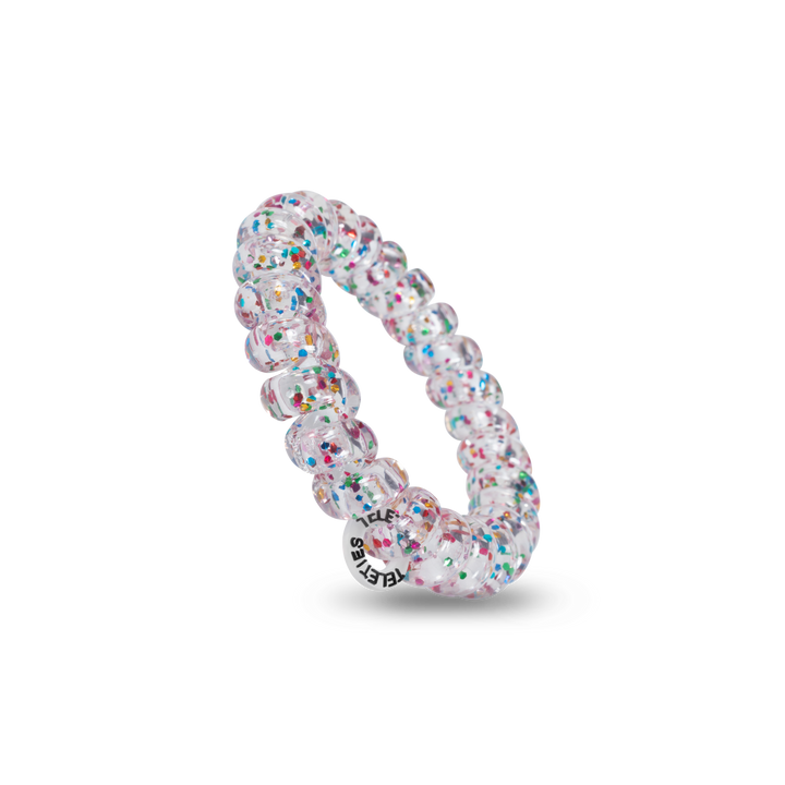 TELETIES - Spiral Hair Coils | Large | Party People Hair Ties