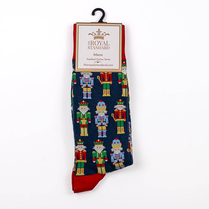 The Royal Standard - Men's Nutcracker March Socks   Navy/Red   One Size