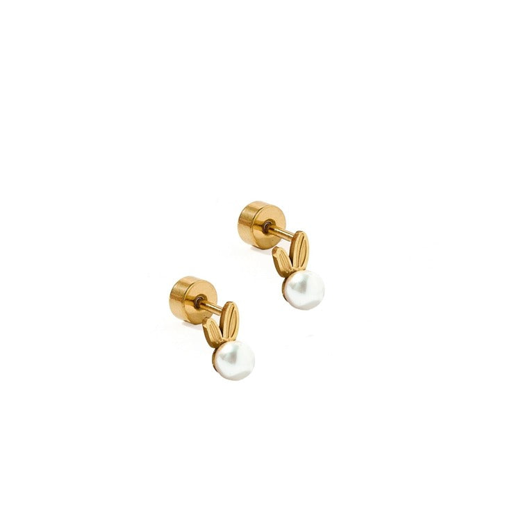 Screwback Stud Earrings - Heidi Pearl Bunny
