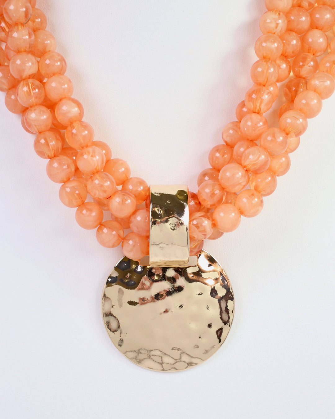 Caroline Hill - Laven Layered Beaded Necklace with Pendant Coral: Default